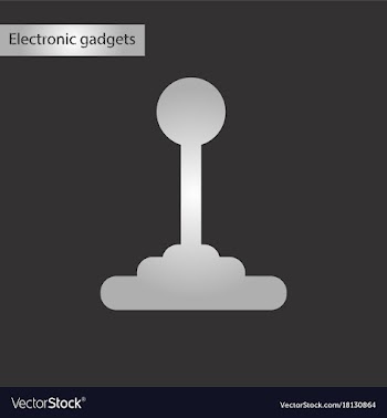 Black and white style icon joystick vector image