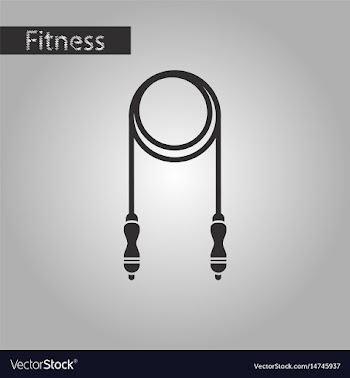Black and white style icon jump rope vector image