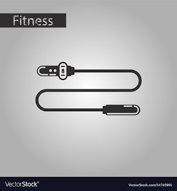 Black and white style icon jump rope vector image