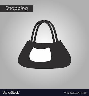 Black and white style icon ladies handbag vector image