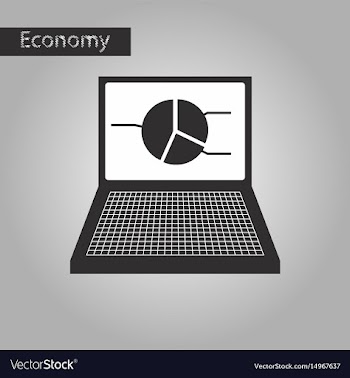 Black and white style icon laptop chart vector image