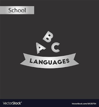 Black and white style icon letters languages vector image