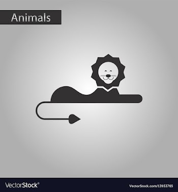 Black and white style icon lion vector image