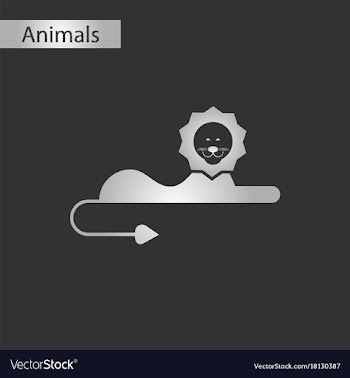 Black and white style icon lion vector image