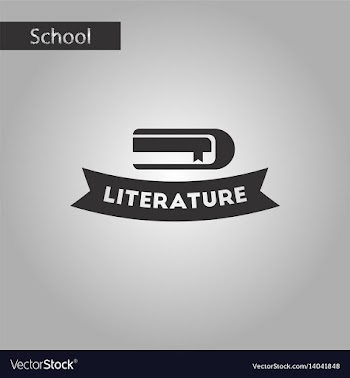 Black and white style icon literature lesson vector image