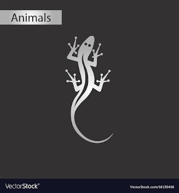 Black and white style icon lizard reptile vector image