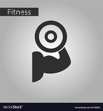 Black and white style icon logo bicep vector image