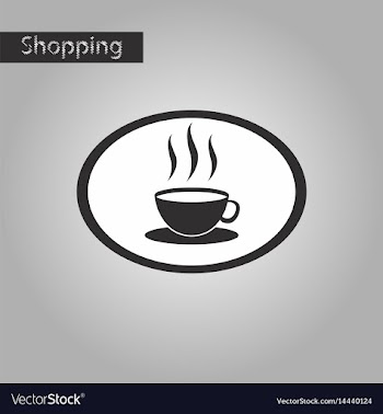 Black and white style icon logo coffee cup vector image