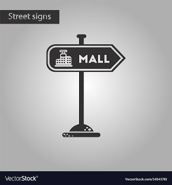 Black and white style icon mall sign vector image