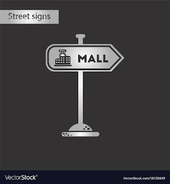 Black and white style icon mall sign vector image