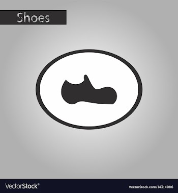 Black and white style icon man shoe vector image