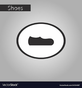 Black and white style icon mans shoe vector image