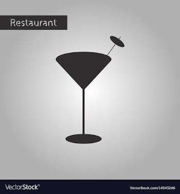 Black and white style icon martini glass vector image