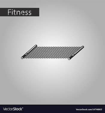 Black and white style icon mat for fitness vector image