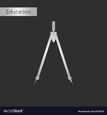 Black and white style icon math compass vector image