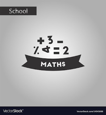 Black and white style icon math lesson vector image