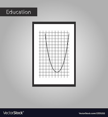 Black and white style icon mathematics graph vector image