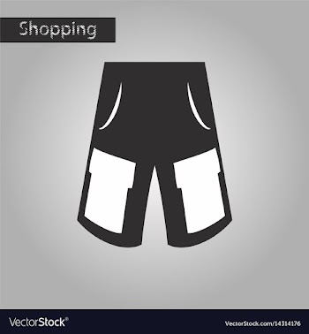 Black and white style icon men shorts vector image