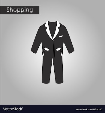 Black and white style icon men suit vector image