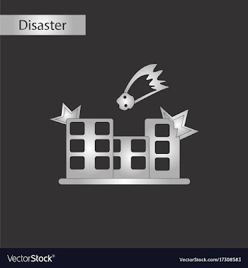 Black and white style icon meteorite falling house vector image
