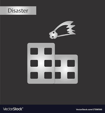 Black and white style icon meteorite falling house vector image