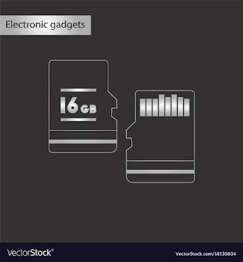 Black and white style icon micro sd vector image