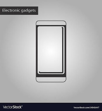 Black and white style icon mobile phone vector image