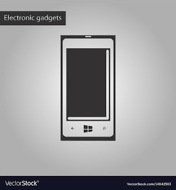 Black and white style icon mobile phone vector image