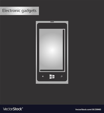 Black and white style icon mobile phone vector image