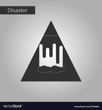 Black and white style icon mountain avalanche vector image