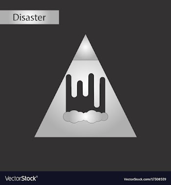 Black and white style icon mountain avalanche vector image