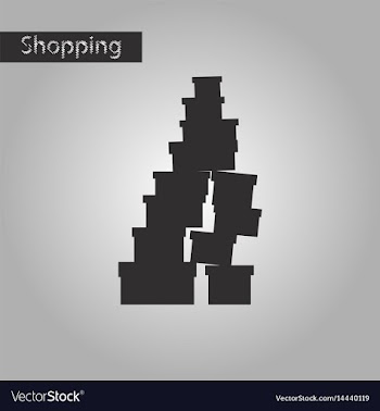 Black and white style icon mountain of boxes vector image