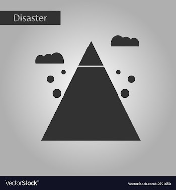 Black and white style icon Mountain stones fall vector image