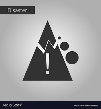 Black and white style icon Mountain stones fall vector image