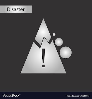 Black and white style icon mountain stones fall vector image