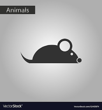 Black and white style icon mouse vector image