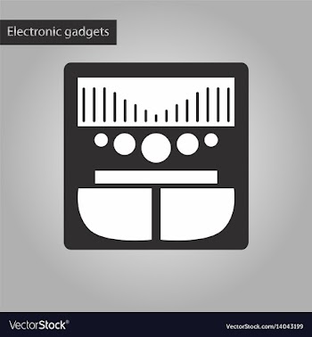 Black and white style icon music center vector image