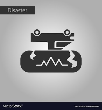 Black and white style icon natural disaster vector image