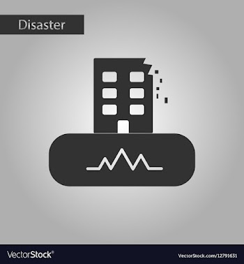 Black and white style icon natural disaster vector image