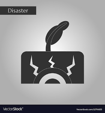 Black and white style icon natural disaster vector image