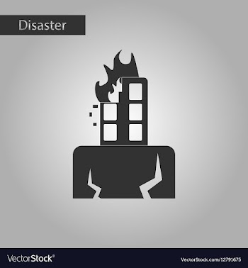 Black and white style icon natural disaster vector image