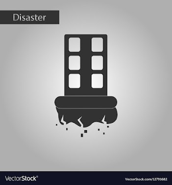 Black and white style icon natural disaster vector image