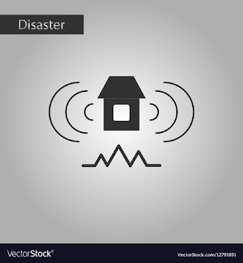 Black and white style icon natural disaster vector image