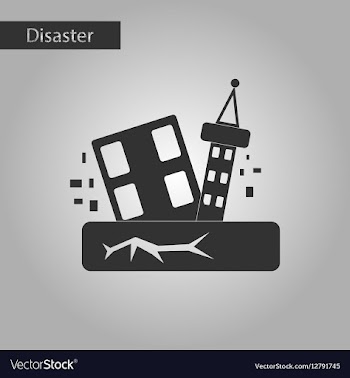 Black and white style icon natural disaster vector image