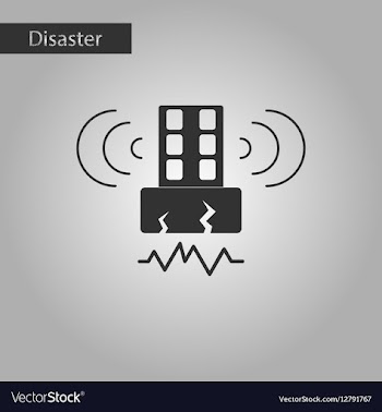 Black and white style icon natural disaster vector image