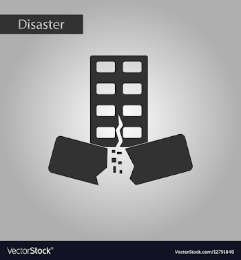 Black and white style icon natural disaster vector image