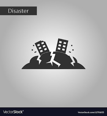 Black and white style icon natural disaster vector image