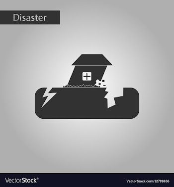Black and white style icon natural disaster vector image