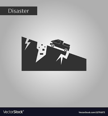 Black and white style icon natural disaster vector image