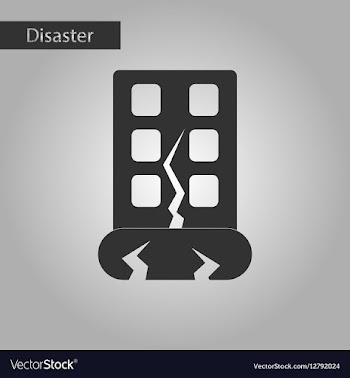 Black and white style icon natural disaster vector image